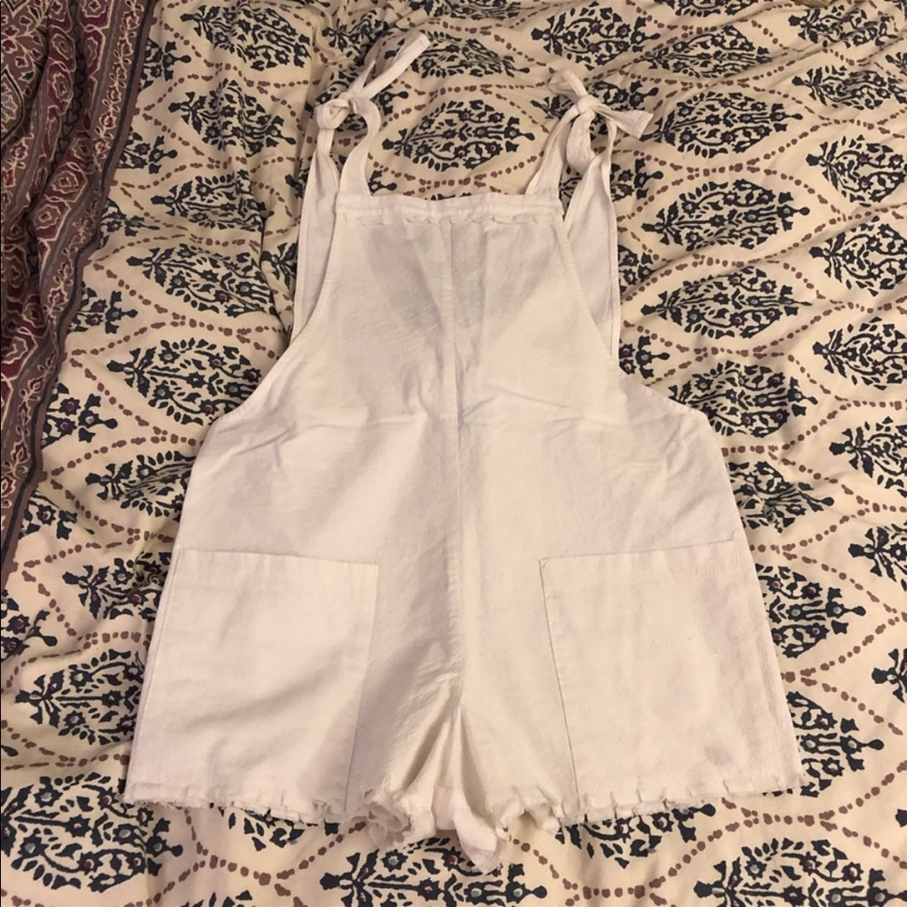 White Linen Romper